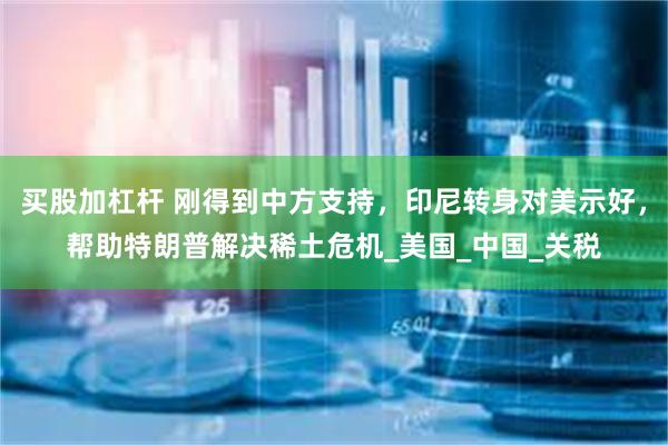 买股加杠杆 刚得到中方支持，印尼转身对美示好，帮助特朗普解决稀土危机_美国_中国_关税