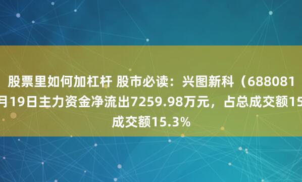 股票里如何加杠杆 股市必读：兴图新科（688081）9月19日主力资金净流出7259.98万元，占总成交额15.3%