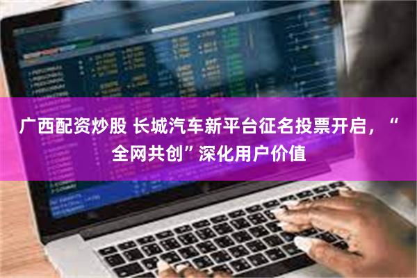 广西配资炒股 长城汽车新平台征名投票开启，“全网共创”深化用户价值