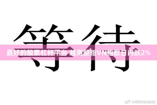 最好的股票杠杆平台 越南股指VN指数日内跌2%