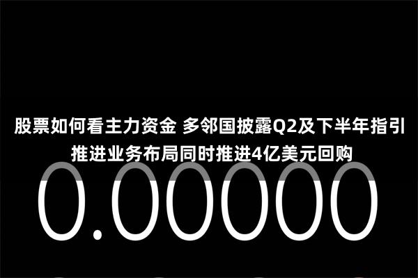 股票如何看主力资金 多邻国披露Q2及下半年指引 推进业务布局同时推进4亿美元回购